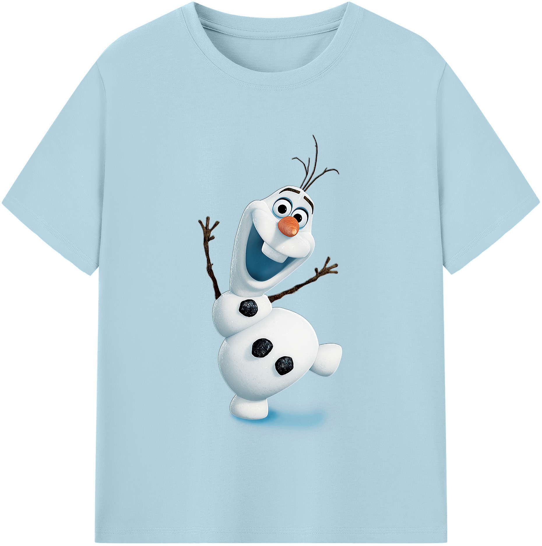 （画像用） アナと雪の女王 アンナ エルサ Frozen Anna Elsa 綿100％半袖Tシャツ（フロントプリント）